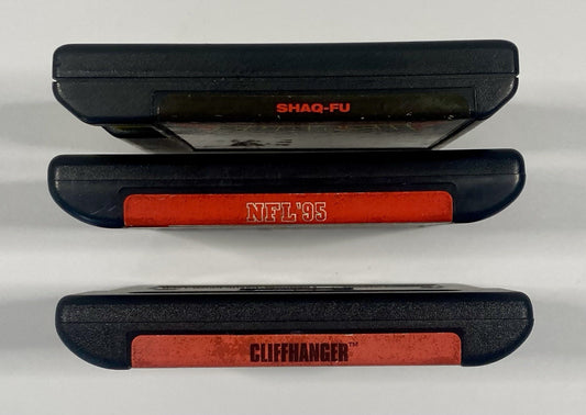 Sega Genesis 3 Games Lot Bundle Shaq-Fu, Cliffhanger & NFL ‘95. All Tested