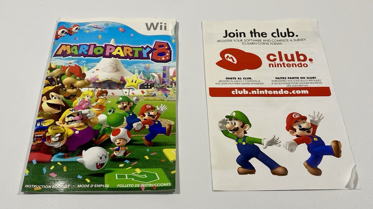 Mario Party 8 (Nintendo Wii, 2007) CIB W/ Manual, Tested & Working