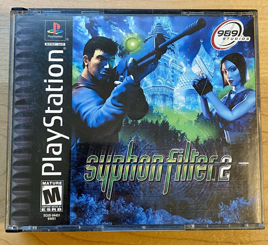 Syphon Filter 2 (Sony PlayStation 1, 2000) PS1, No Manual, Authentic & Tested