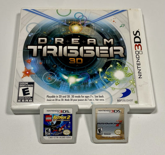 Mario Kart 7, Lego Batman 2 & Dream Trigger 3D CIB, Nintendo 3DS, All Tested