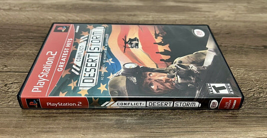 CONFLICT DESERT STORM GREATEST HITS (Playstation 2, PS2) Tested CIB W Reg Card