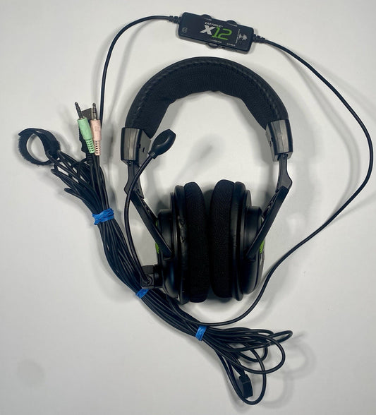 Turtle Beach Ear Force - X12 Green/Black Gaming Headband Headsets PC & Xbox 360
