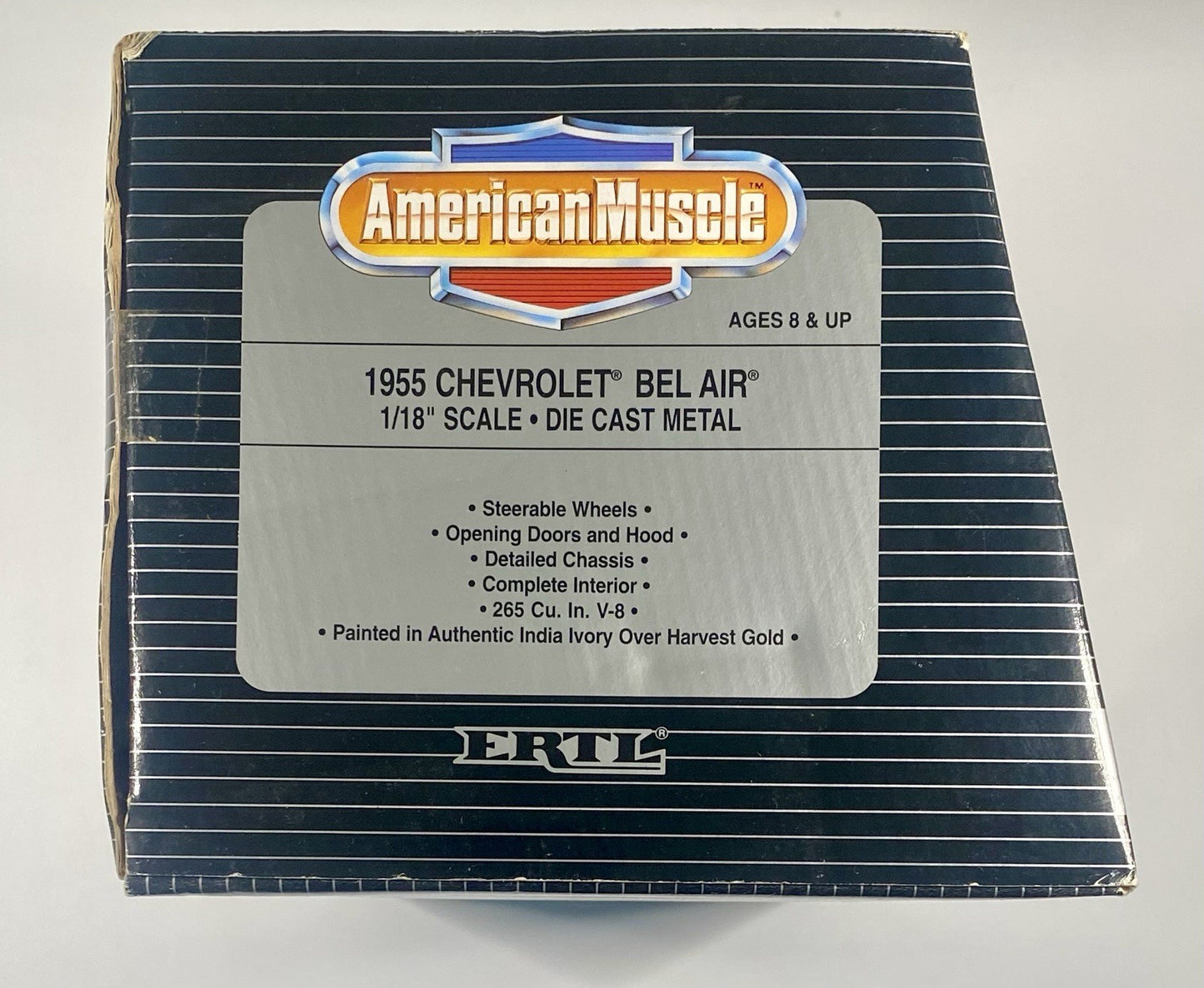 ERTL American Muscle 1955 Chevrolet Bel Air Harvest Gold 7254 1:18 Diecast NEW