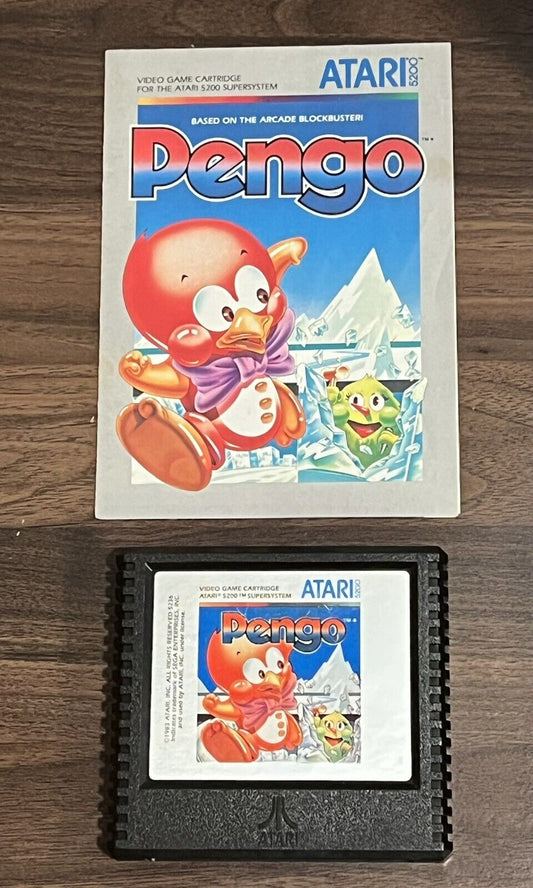 Atari 5200 Pengo w/ Cartridge And Manual, Tested!