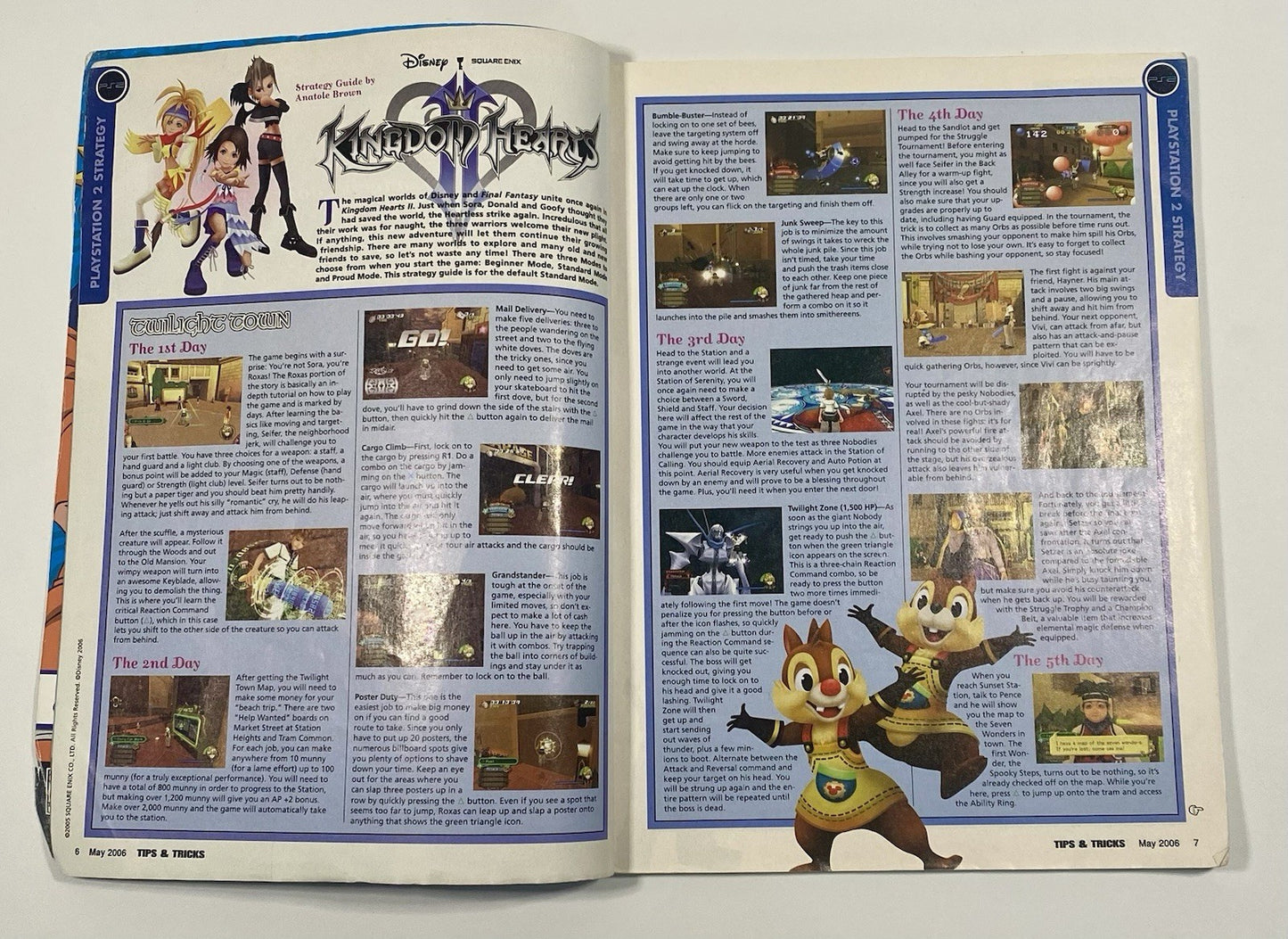 Kingdom Hearts I & II, 1 & 2 + Tips & Tricks Magazine Bundle (PlayStation 2) PS2