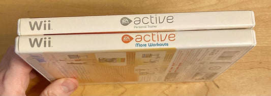 EA Active More Workouts & Personal Trainer Bundle (Nintendo Wii) Both CIB Tested