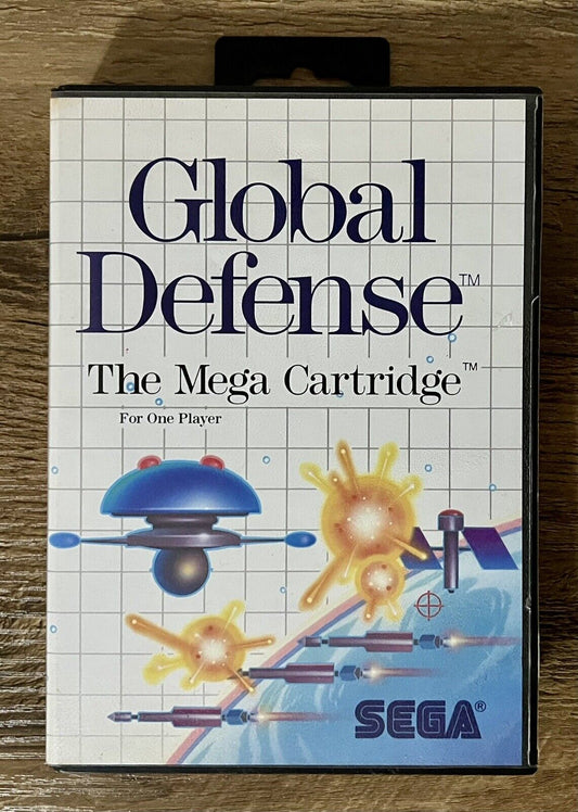 Global Defense (Sega Master, 1987) With Original Box, Manual & Poster Tested!