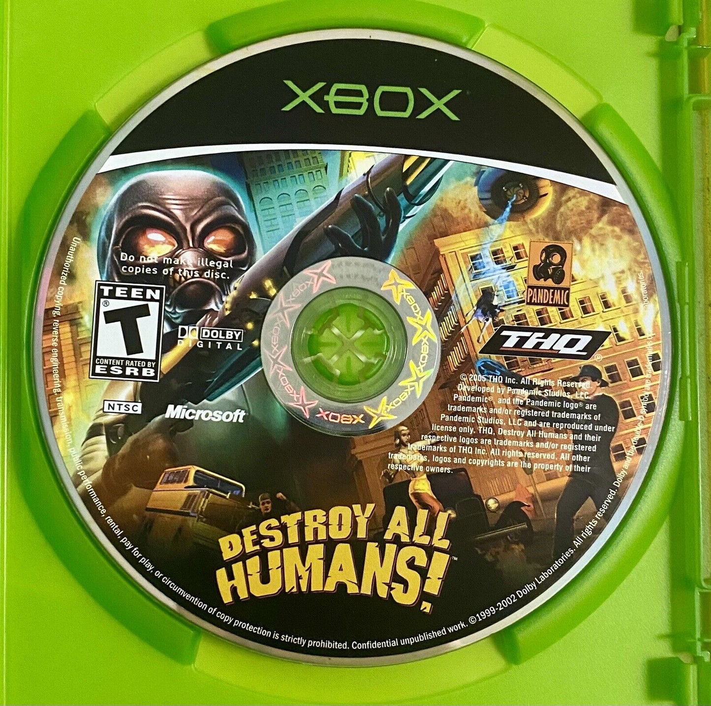 Destroy All Humans! (Microsoft Xbox, 2005) No Manual, Authentic & Tested