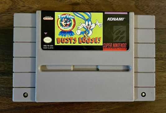 Tiny Toon Buster Busts Loose Super Nintendo SNES Authentic Tested & Works!