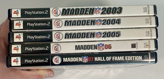 PS2 Sony PlayStation 2 Game Lot Bundle (5) Madden 03 04 05 06 07 All CIB & Work