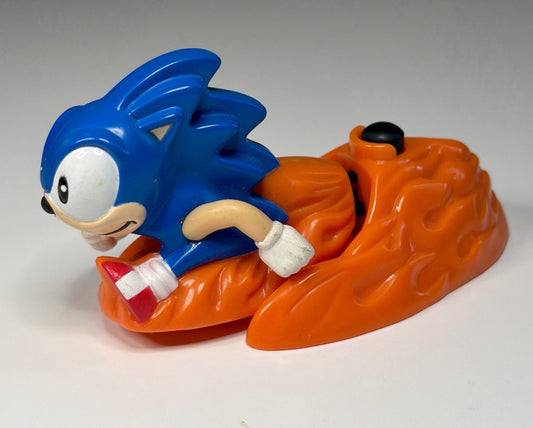 Vintage 1993 Sega Sonic the Hedgehog w/Flame Base Launcher plastic toy WORKS