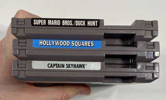NES 3 Game Lot Bundle. Mario/Duck Hunt, Hollywood Squares, Captain Skyhawk Works