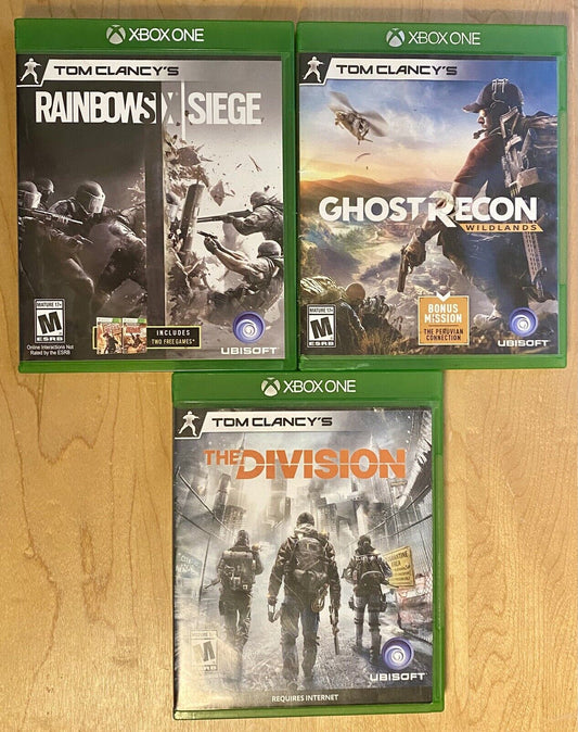 Tom Clancy Lot: Ghost Recon Wildlands, The Division & Rainbow Six Siege Xbox One