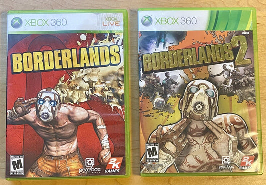 Borderlands 1 & 2 bundle (Microsoft Xbox 360) Both Authentic & Tested