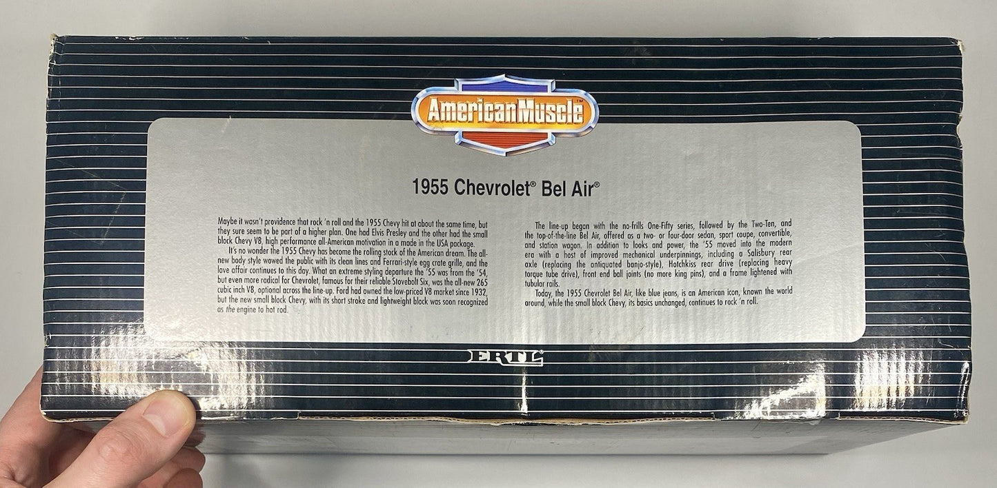 ERTL American Muscle 1955 Chevrolet Bel Air Harvest Gold 7254 1:18 Diecast NEW