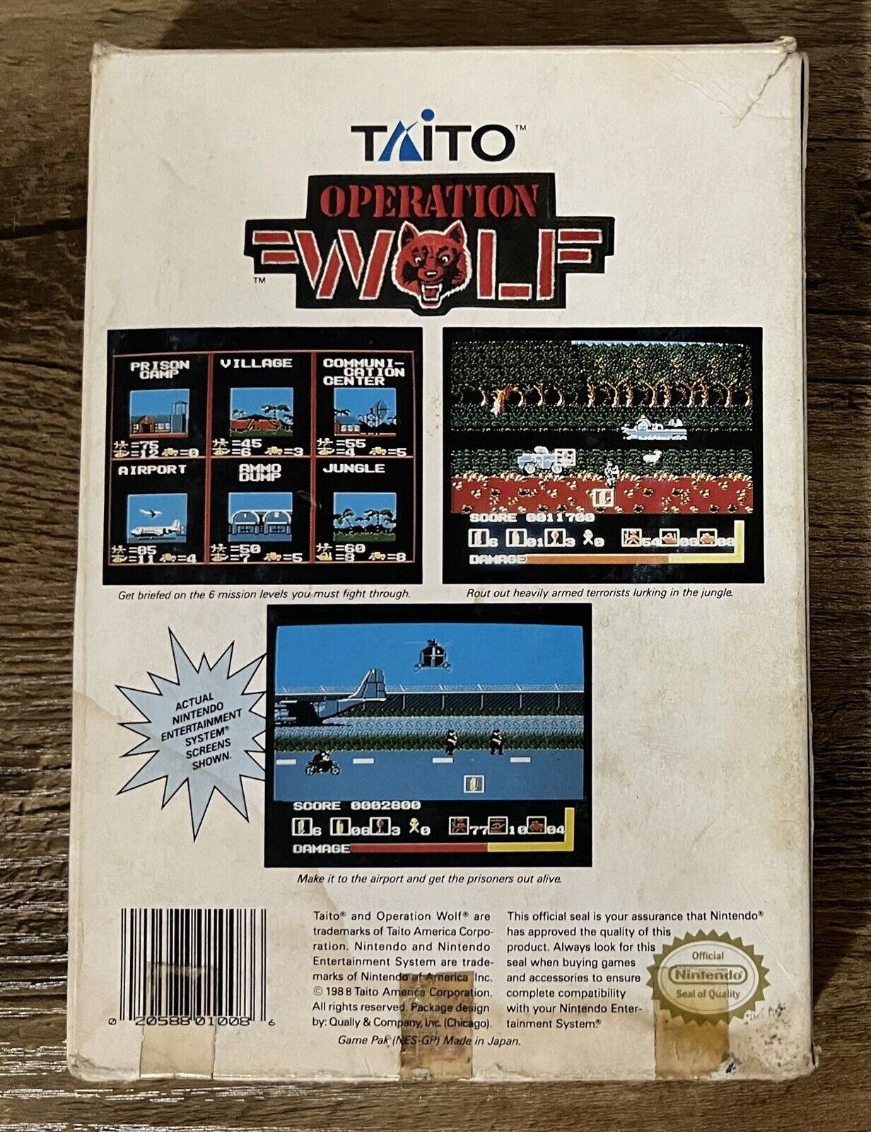 Operation Wolf (Nintendo Entertainment System, 1989) with Box TESTED