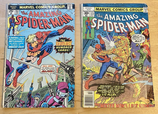 AMAZING SPIDER-MAN Lot/Bundle. Inc #153 & 173, 173 Unknown Signature