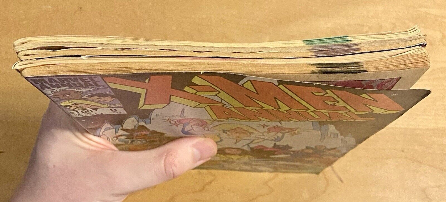 Marvel X-Men Comic Book Lot Of 5, Uncanny X-Men Spider-Man Feature, X-Men Annual