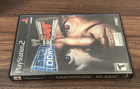 WWE SmackDown vs. Raw PS2 PlayStation 2 Complete CIB Black Label Tested