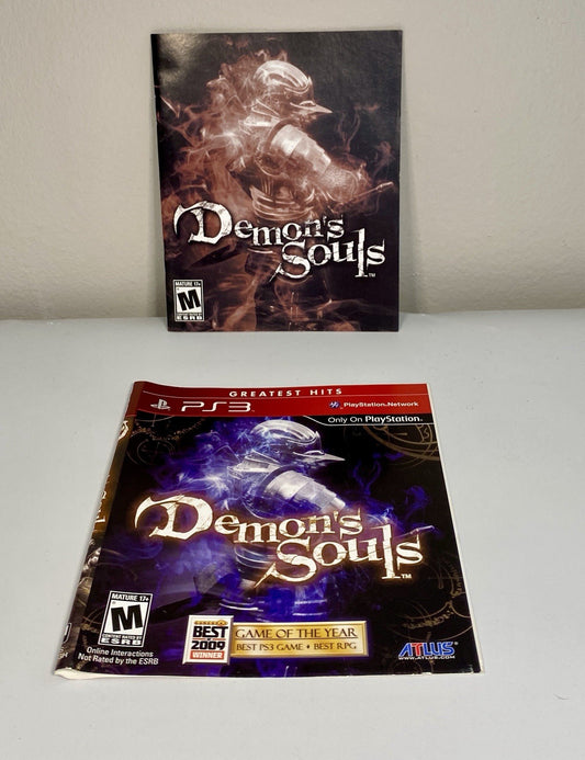 Demon’s Souls Playstation 3 PS3 Manual & Cover Art (Greatest Hits) Only