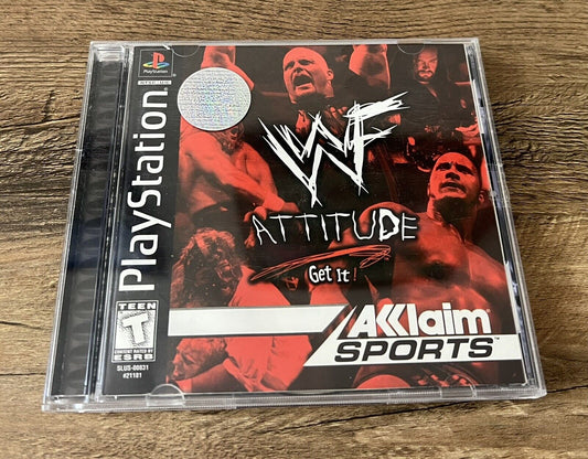 Sony Playstation 1 (PS1) WWF Attitude With Registration Card - Nice Copy