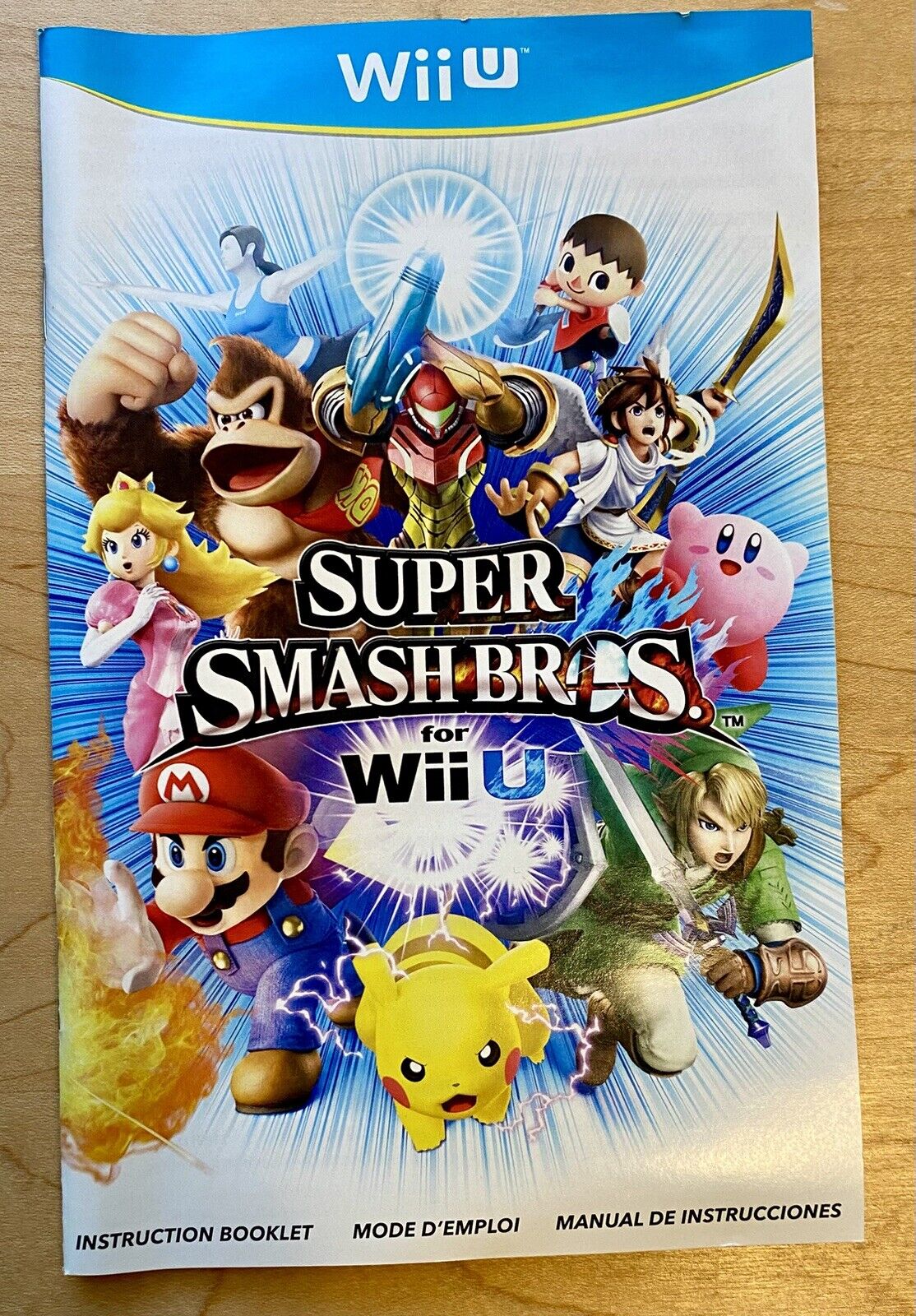 Super Smash Bros. (Nintendo Wii U, 2014) CIB, Complete W/Manual, Tested & Works