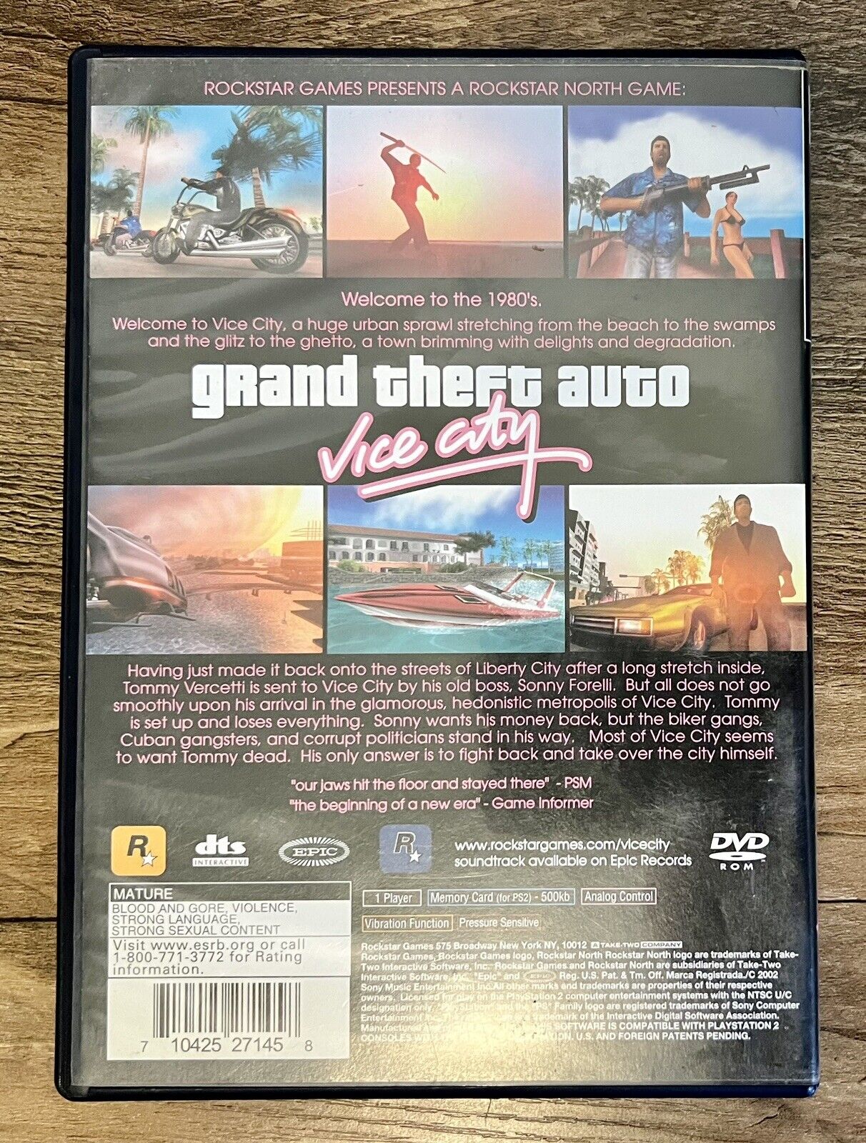 Grand Theft Auto: Vice City (Sony PlayStation 2, PS2) Complete W/ Map & Manual!