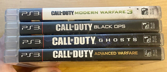 Call Of Duty Advanced Warfare, Ghosts, Black Ops & Modern Warfare 3 Lot, PS3
