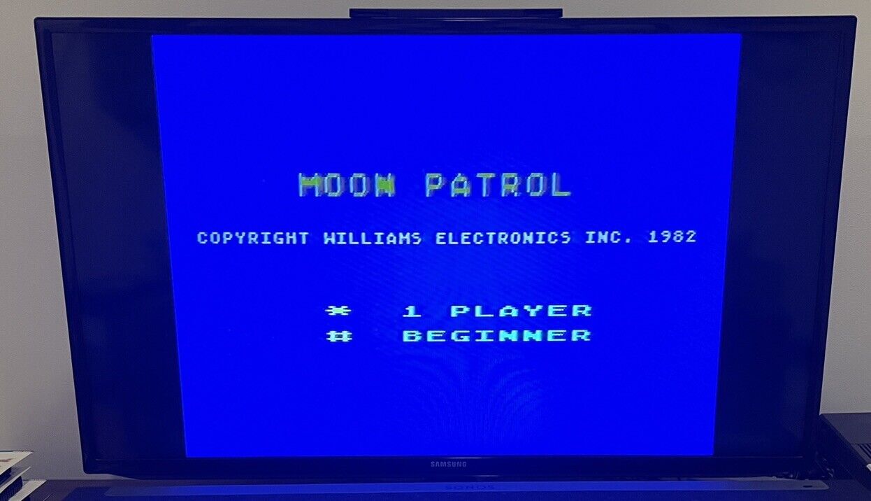 Atari 5200 Moon Patrol Video Game Cartridge & Manual 1983 Tested!