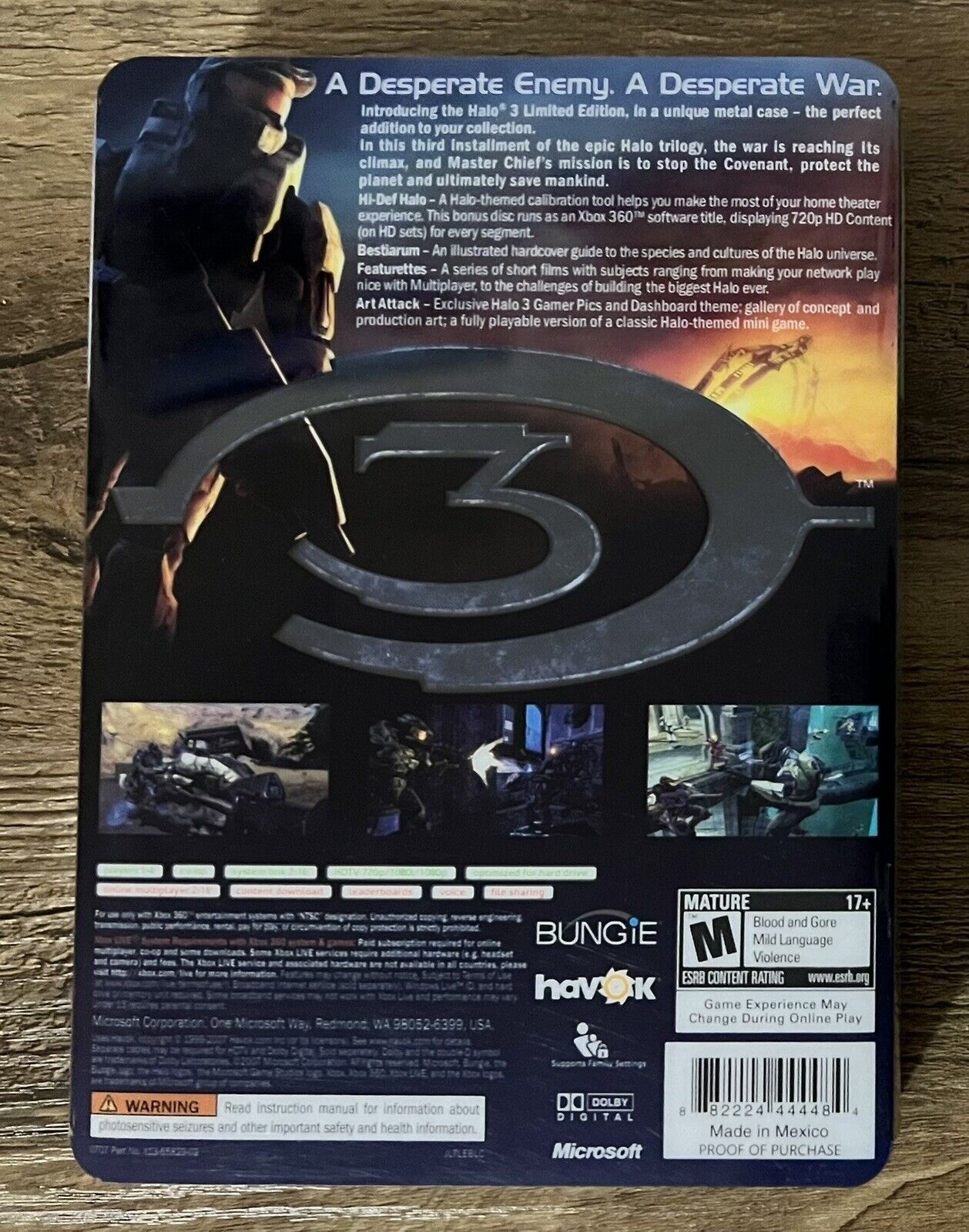 Halo 3 Limited Edition (Microsoft Xbox 360, 2007) CIB Tested And Works!