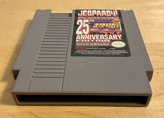 Jeopardy 25th Anniversary Edition (Nintendo NES, 1990) W/ Manual, Tested