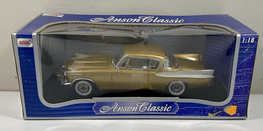 1957 Studebaker Golden Hawk (1:18) Gold/Ivory Diecast (SEALED), Anson Industries