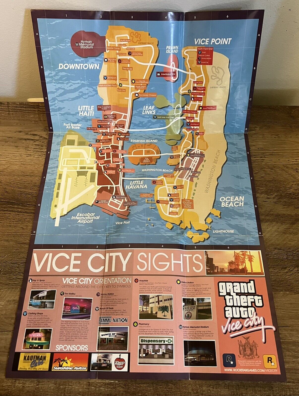 Grand Theft Auto: Vice City (Sony PlayStation 2, PS2) Complete W/ Map & Manual!