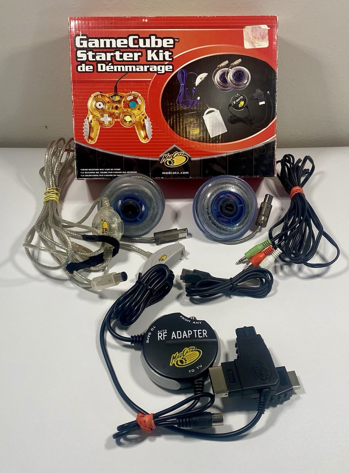 Mad Catz Gamecube Starter Kit Extension Cables, RF Adapter, GBA Link, Read Desc