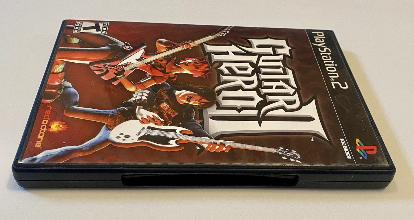 Guitar Hero 2 (PlayStation 2) PS2 Game, Guitar, Some Stickers, No Strap. Tested