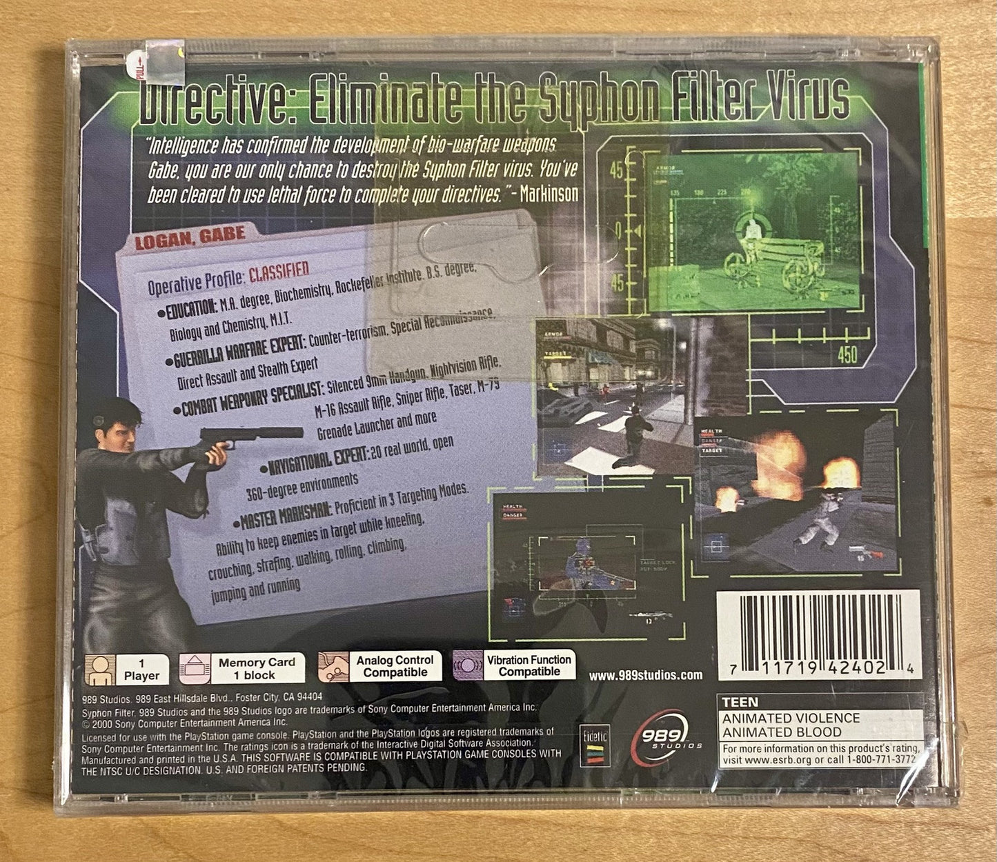 Syphon Filter (Sony PlayStation 1, 1999) PS1 Brand New Factory Sealed