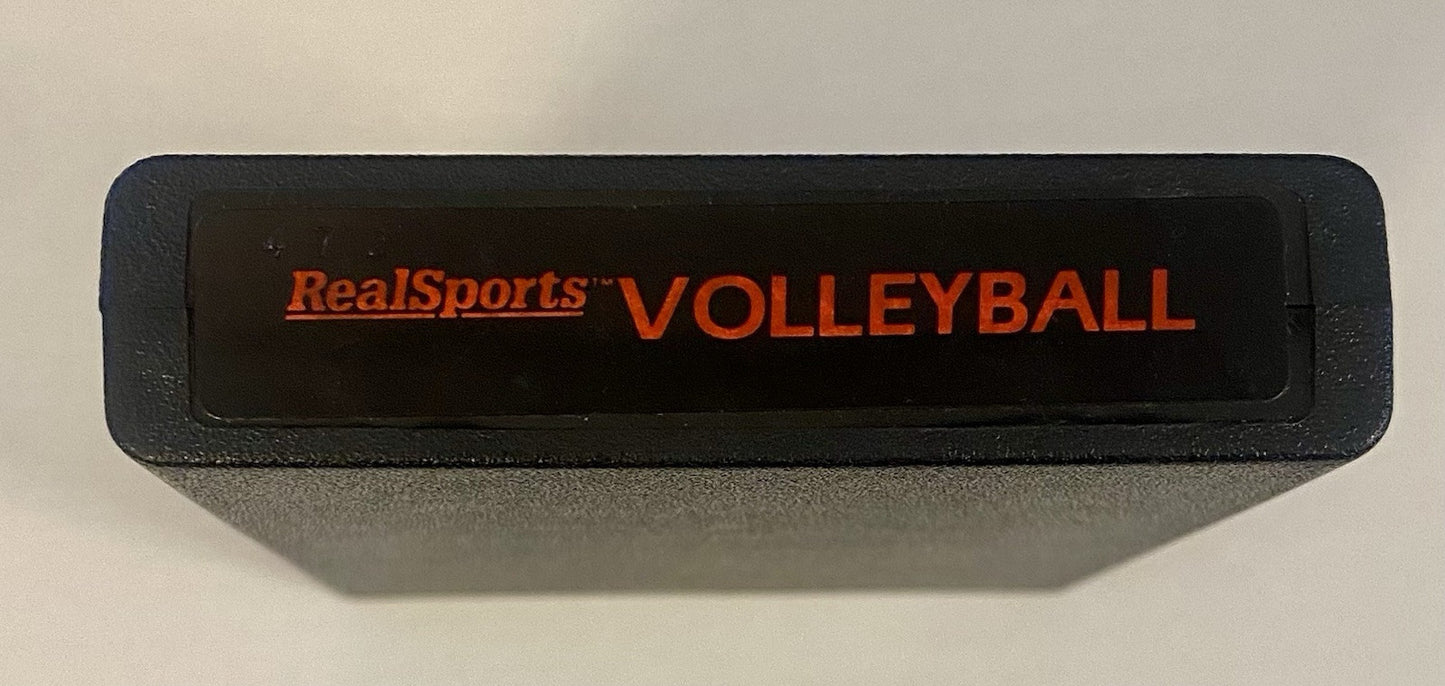 Real Sports Volleyball (Atari 2600, 1982) Silver Label Cart And Manual, Tested