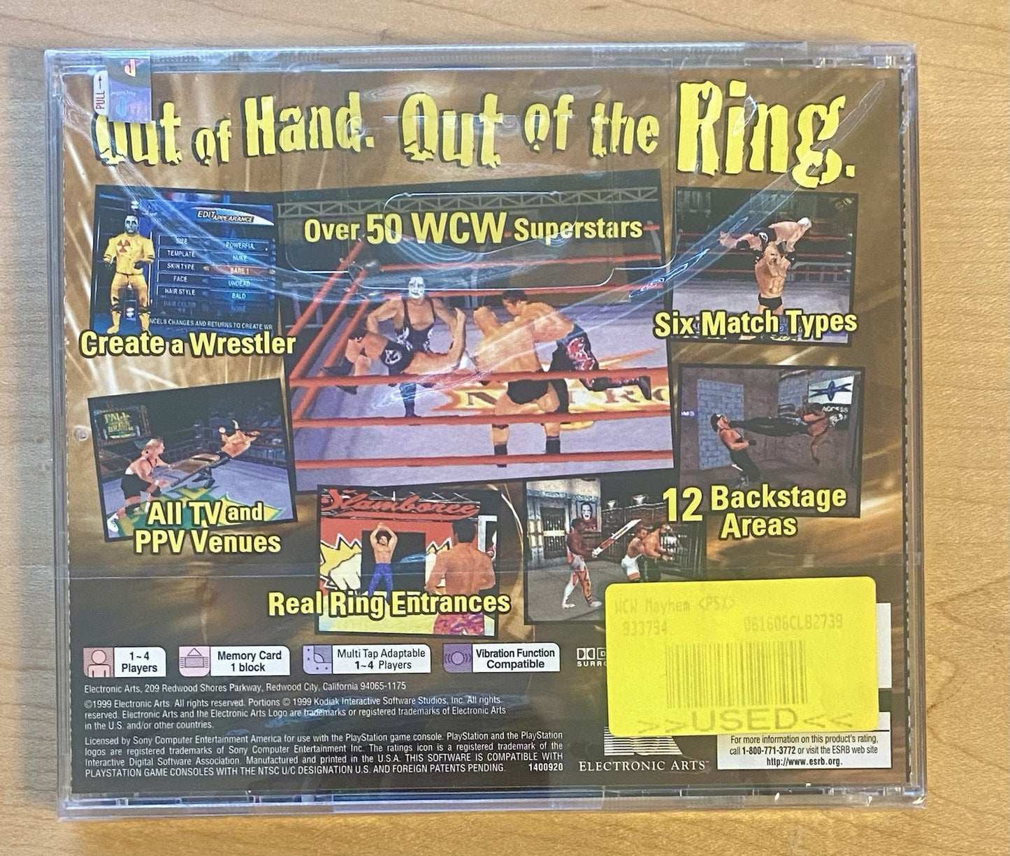 WCW Mayhem Wrestling Black Label (PlayStation 1, 1999) Brand New Factory Sealed