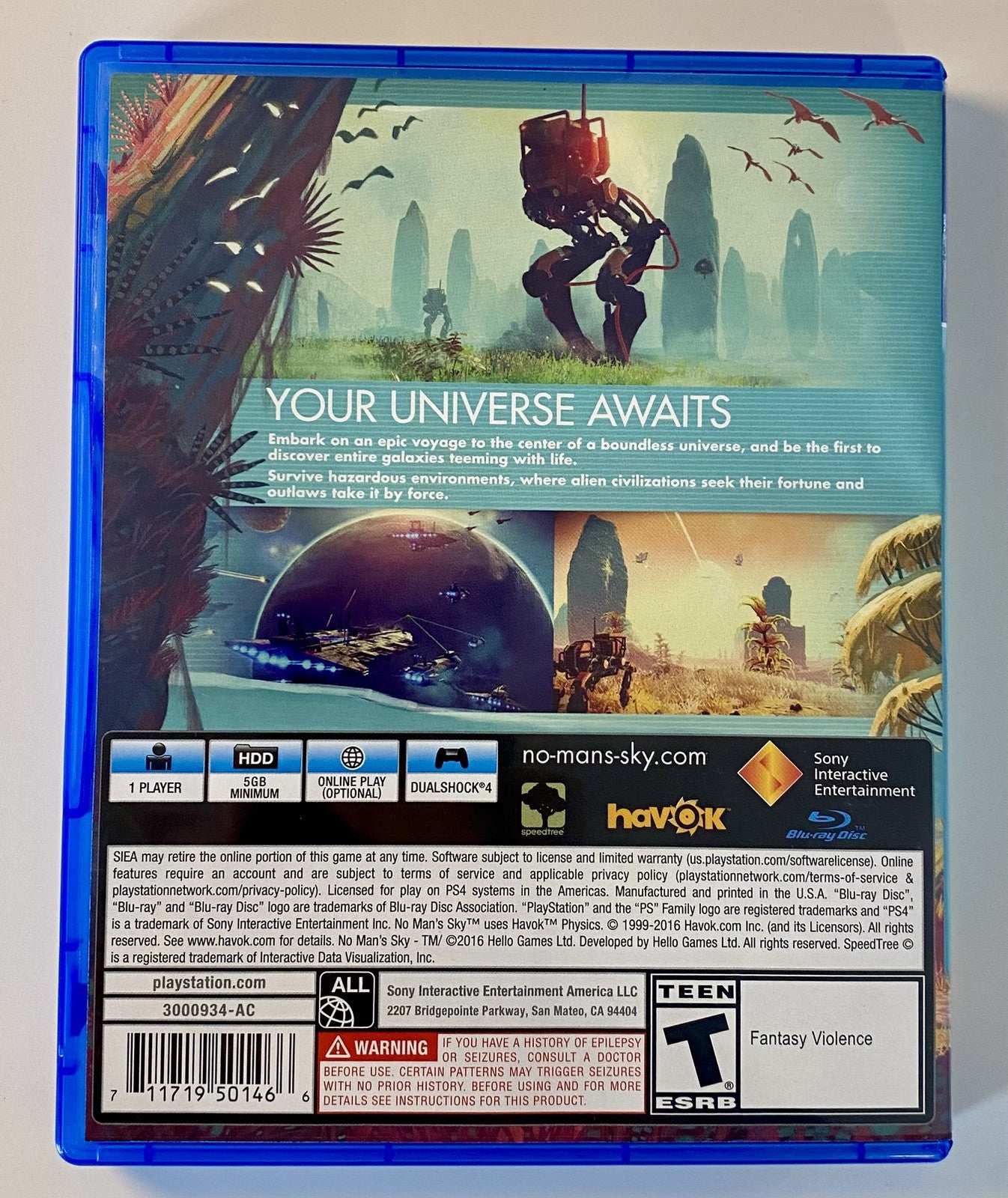No Man's Sky (Sony PlayStation 4, 2016), Authentic, Great Condition