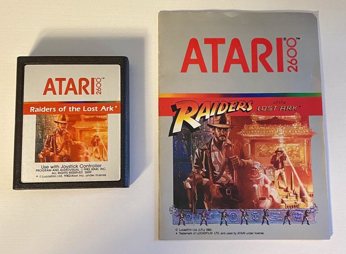Raiders of the Lost Ark (Atari 2600, 1982) With Manual, Tested & Working