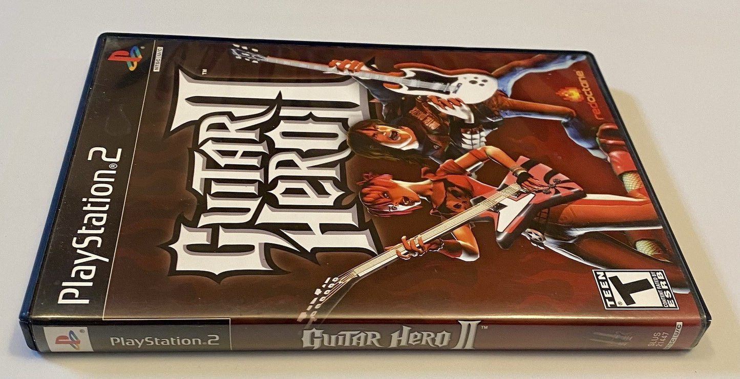 Guitar Hero 2 (PlayStation 2) PS2 Game, Guitar, Some Stickers, No Strap. Tested