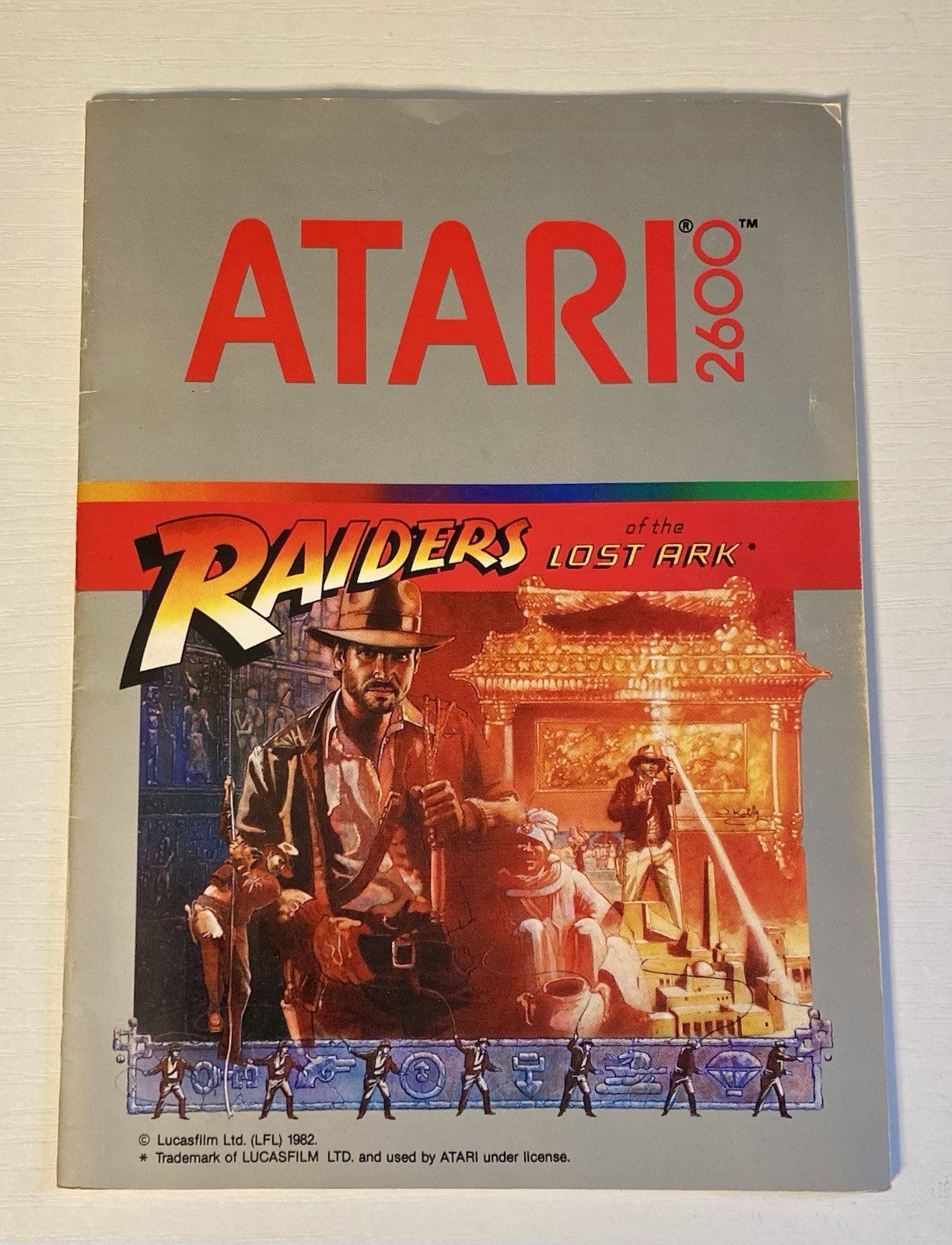 Raiders of the Lost Ark (Atari 2600, 1982) With Manual, Tested & Working