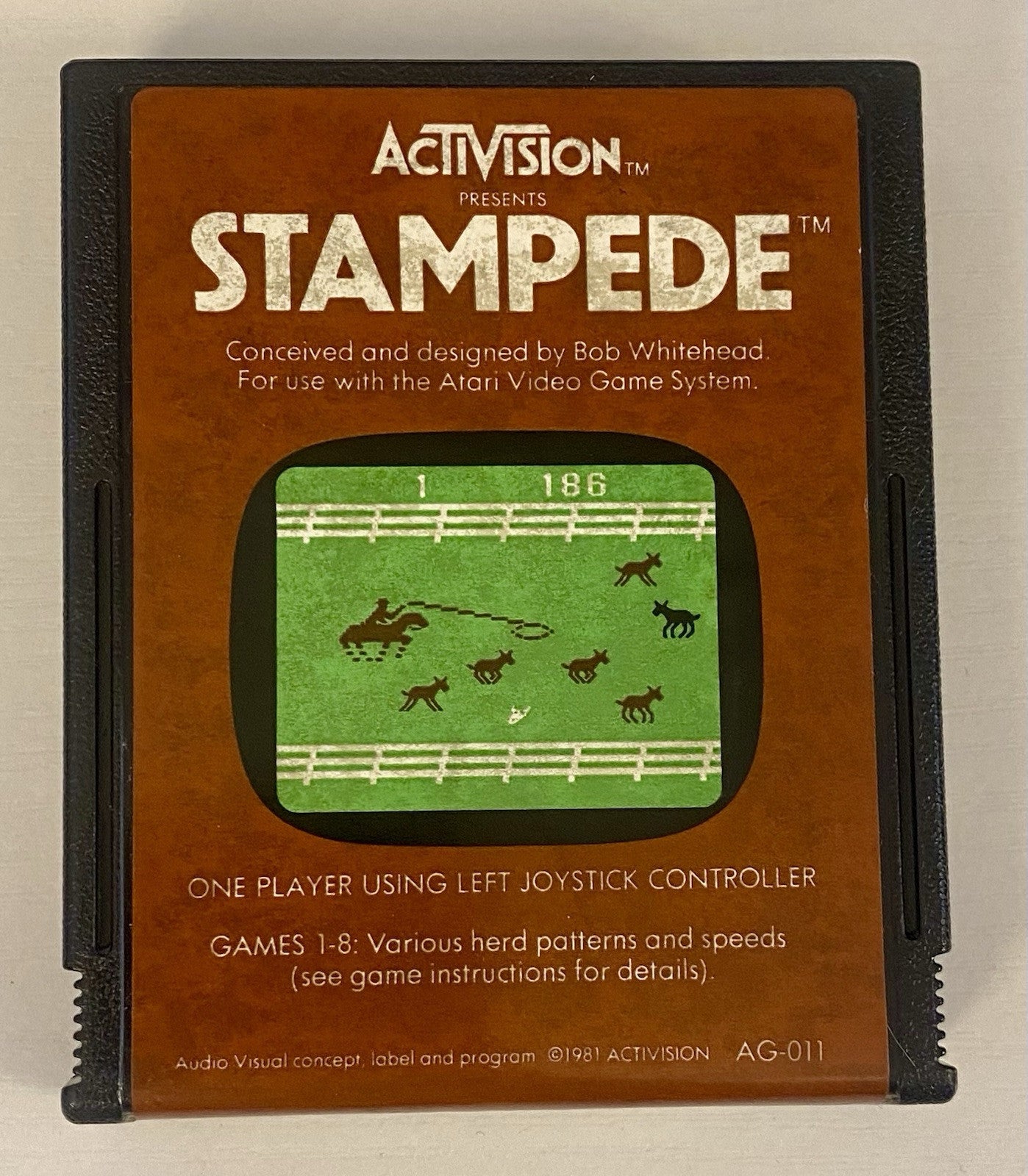 Stampede (Atari 2600, 1981) Authentic Cart & Manual, Tested & Working