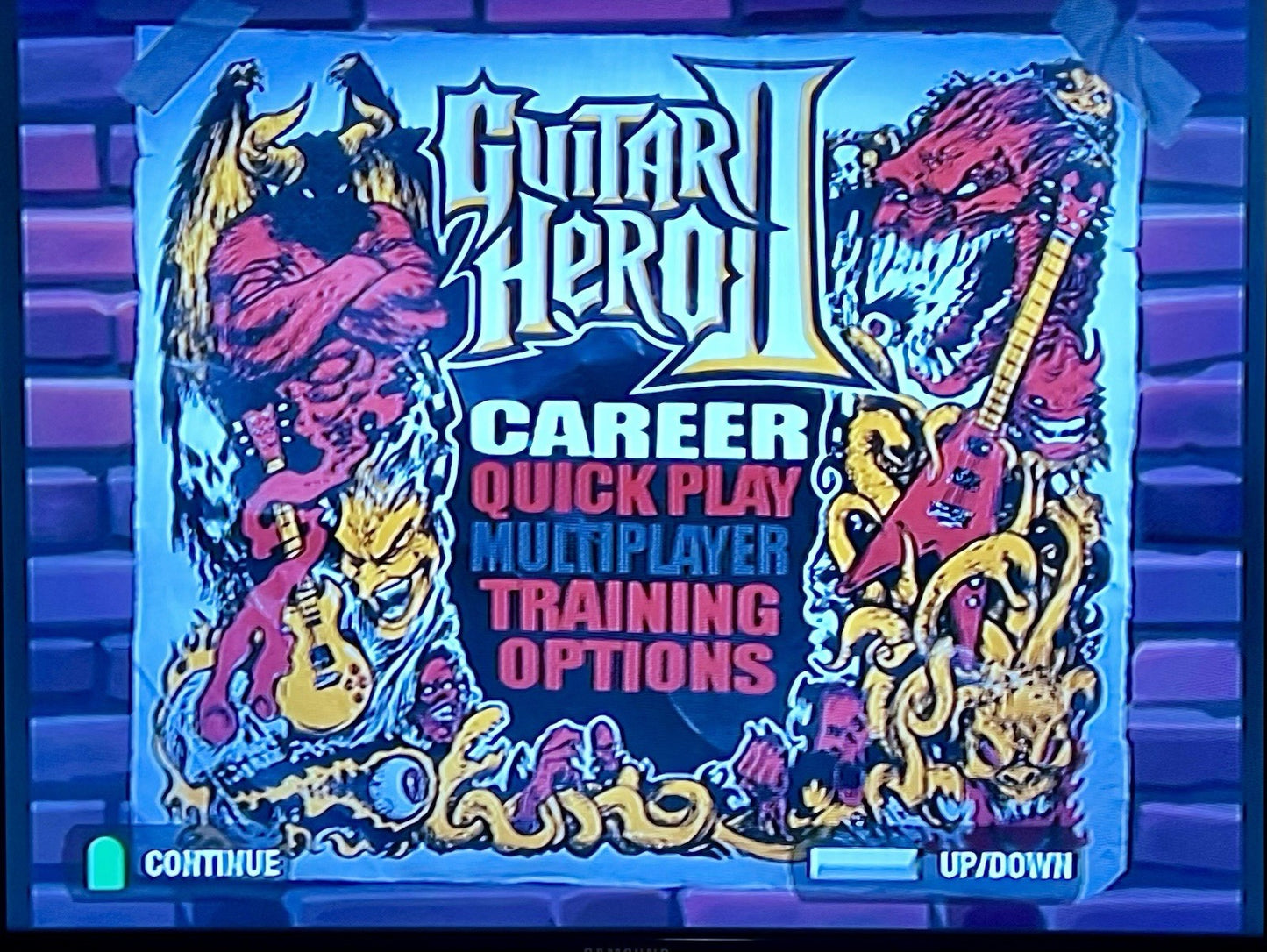 Guitar Hero 2 (PlayStation 2) PS2 Game, Guitar, Some Stickers, No Strap. Tested