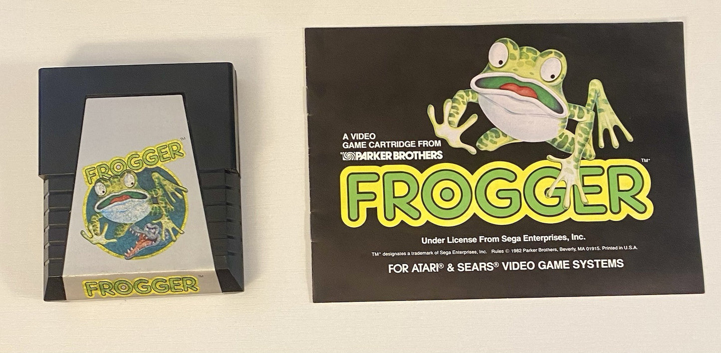 Frogger (Atari 2600, 1982) Authentic Cartridge & Manual, Tested & Working