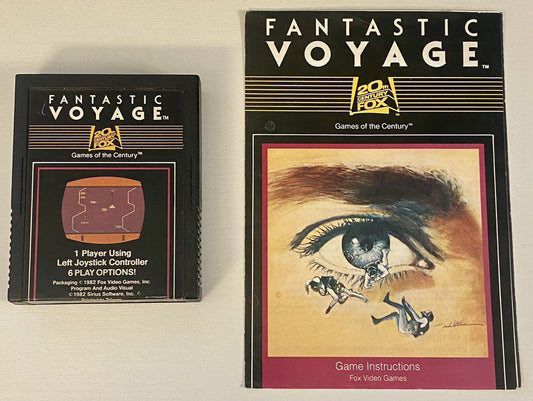 Fantastic Voyage (Atari 2600, 1982) Authentic Cartridge With Manual, Tested