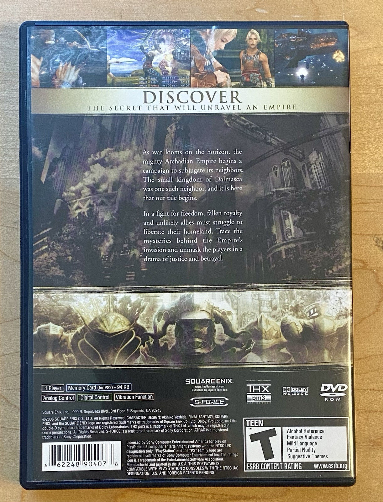 Final Fantasy X 10 & XII 12 Bundle (PlayStation 2) No Manuals, Both Tested