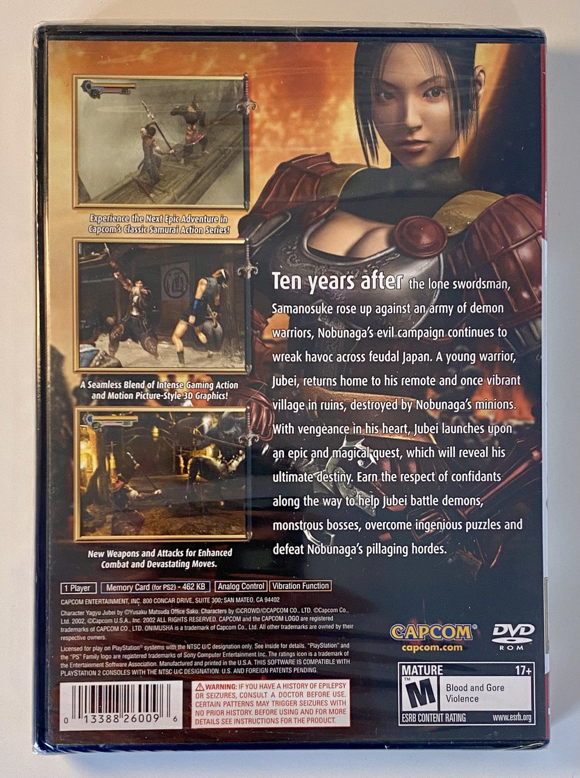 Onimusha 2: Samurai's Destiny (PS2 PlayStation 2) New & Sealed, Greatest Hits
