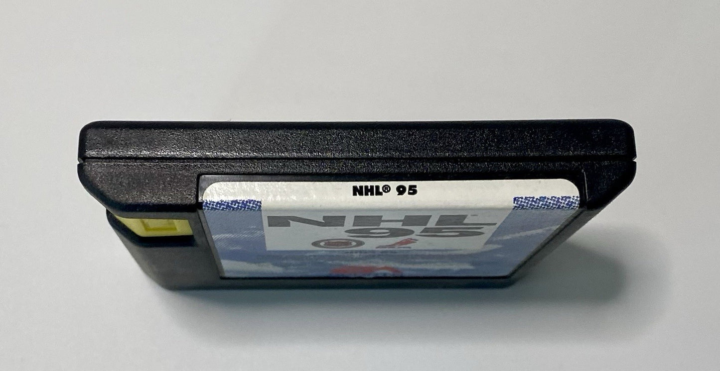 NHL 95 (Sega Genesis, 1994) C8b W/ Manual, Insert & Poster. Tested & Working