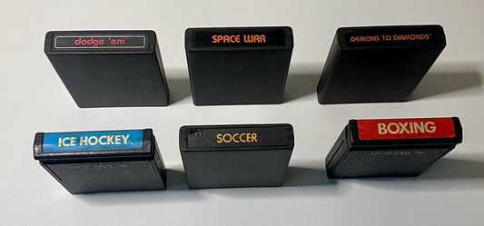 Atari 2600 Game Lot Of 6 Video Game Carts & Manuals, Retro Classic Bundle Tested